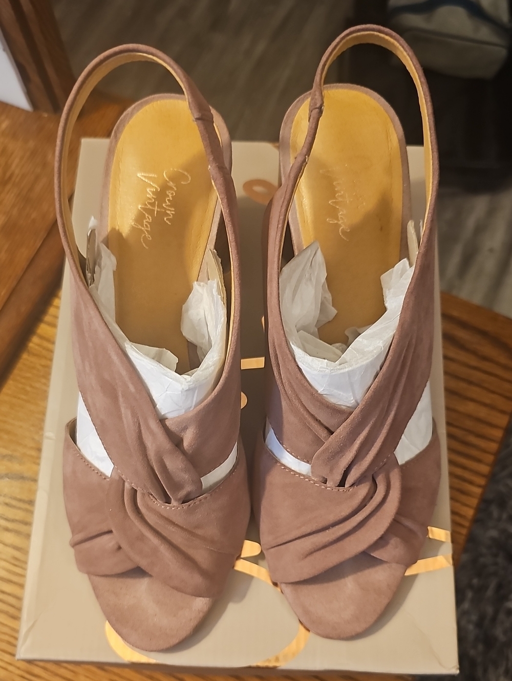 Women's Taupe Knot Slingback Sandals